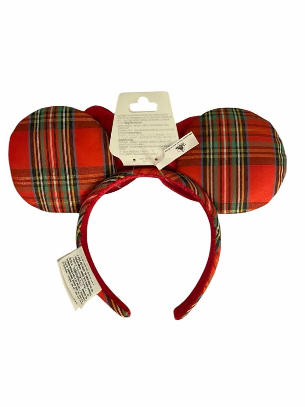 Disney Parks Minnie Mouse Plaid Holiday Ears 2023